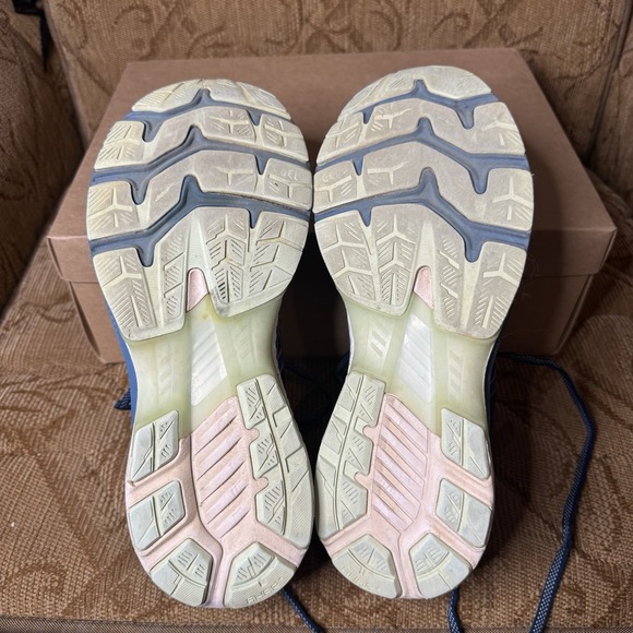 Asics Women Size 11 Gel Kayano 27 Mako Blue/Pink Running Shoes (102A649) - Picture 8 of 9